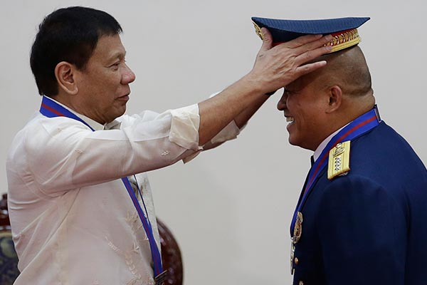 Image result for duterte with pnp bato