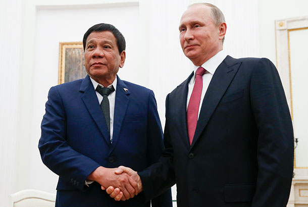 Hello, goodbye for Duterte, Putin   