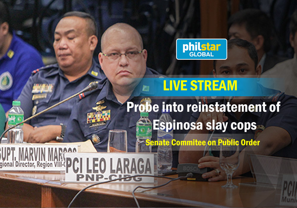 LIVE: Senate probe into reinstatement of Espinosa slay cops