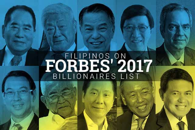 10 Filipinos land on Forbes 2017 world billionaire list