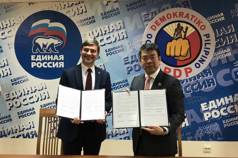 PDP-Laban inks memorandum with Russia's ruling party