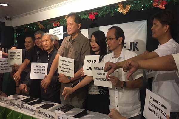 High-profile lawyers behind Manlaban sa EJK alliance