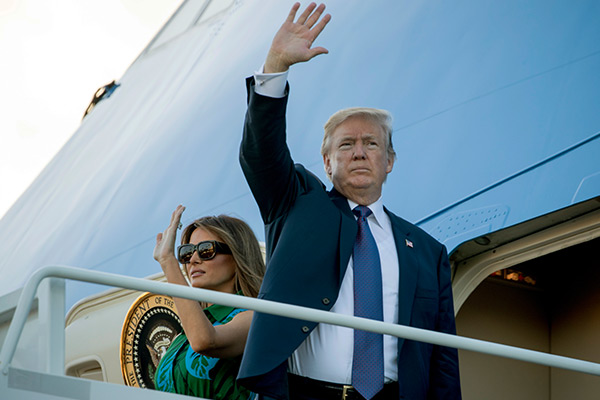Trump lands in Japan, kicking off first Asia trip
