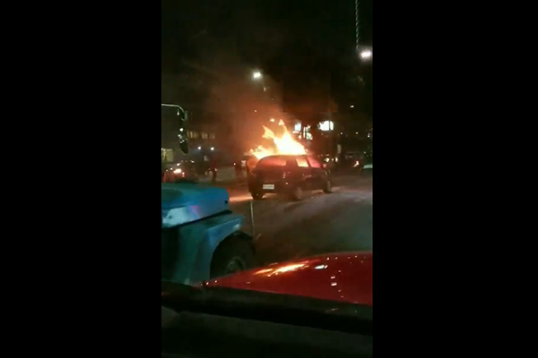 Burning car on Quezon Avenue causes heavy traffic