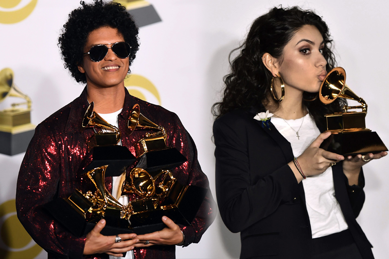Bruno Mars runs away with 6 Grammys
