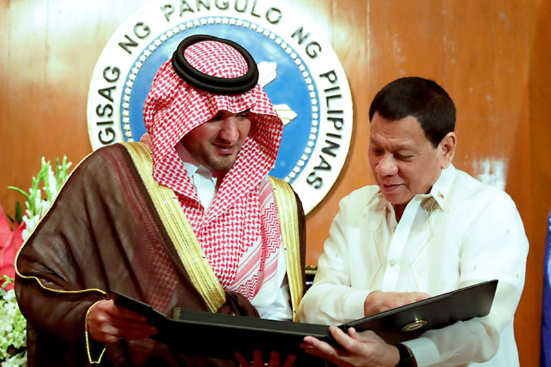 Duterte, Saudi prince vow cooperation vs terrorism