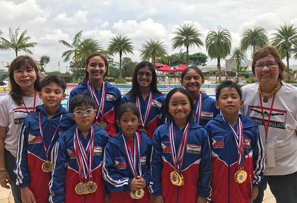 23 gold medals hinablot ng PSL swimmers 