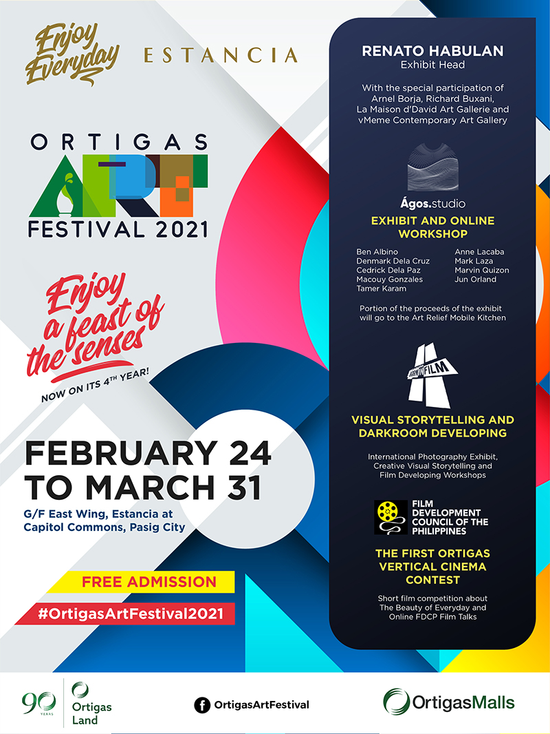 Ortigas Art Festival 2021 opening on February 24 at Estancia