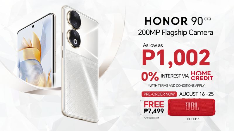 Pre-order HONOR 90 5G for P24,990 and unlock the incredible 200MP flagship camera experience. 2