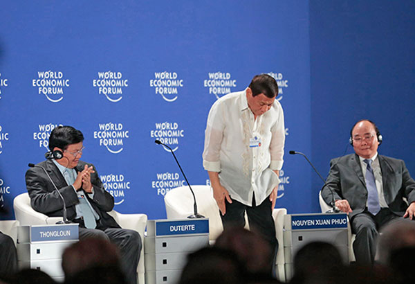Duterte seeks WEF support in drug war