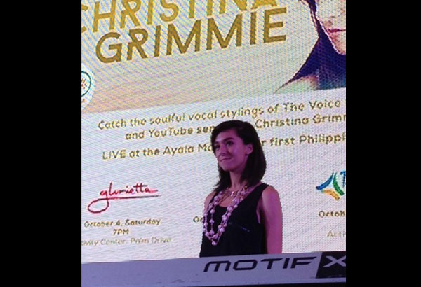 'The Voice US' finalist Christina Grimmie in Manila for 2 days