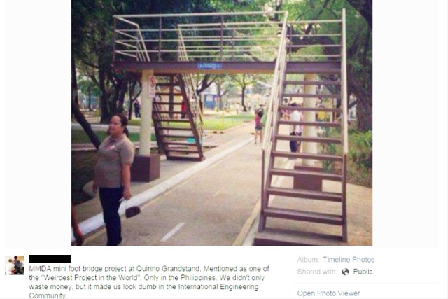 MMDA explains 'weirdest' mini-footbridge project