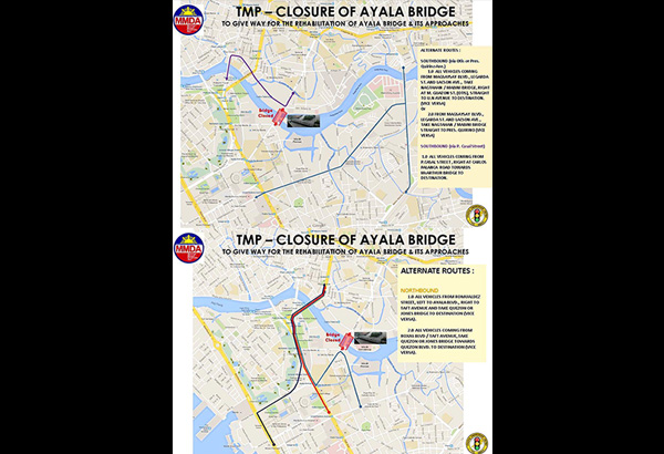 DPWH to put up signs for Ayala Bridge closure