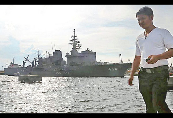 3 Japan warships, US destroyer in Manila