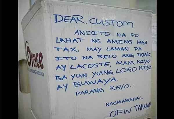 BOC clarifies treatment of balikbayan boxes