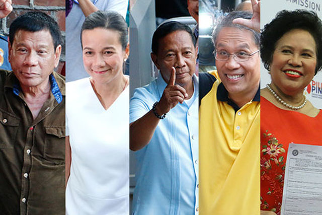 Only 830 Filipinos bankrolled campaigns of 5 presidential bets