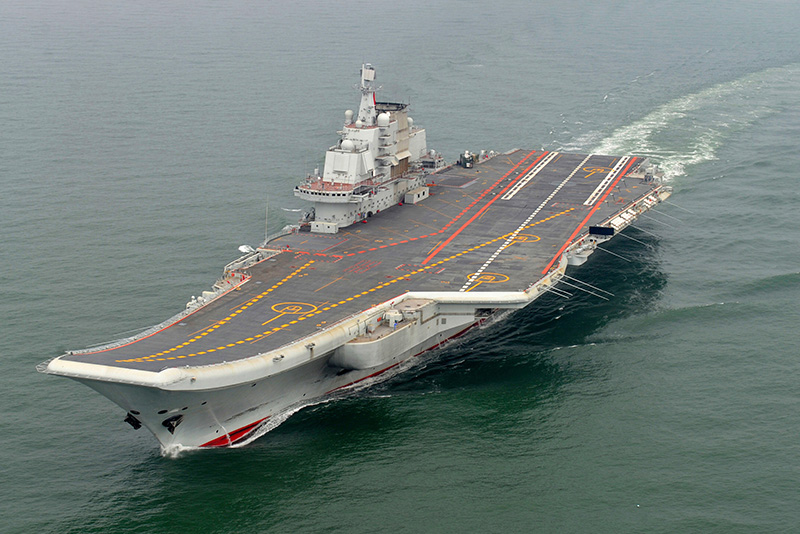 China's 1st aircraft carrier carries out live-fire exercise 