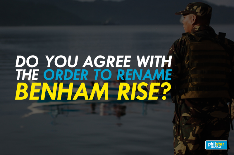 Do you agree with the order to rename Benham Rise?