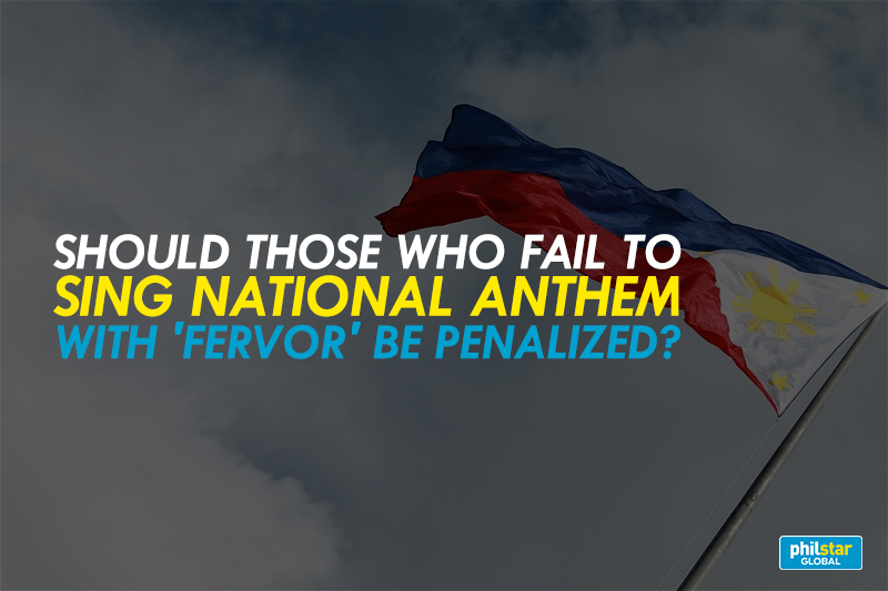 Should those who fail to sing the national anthem with 'fervor' be penalized?