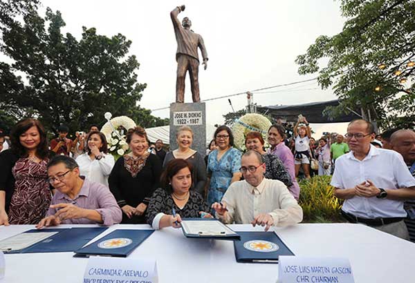 Diokno statue marks CHR freedom park