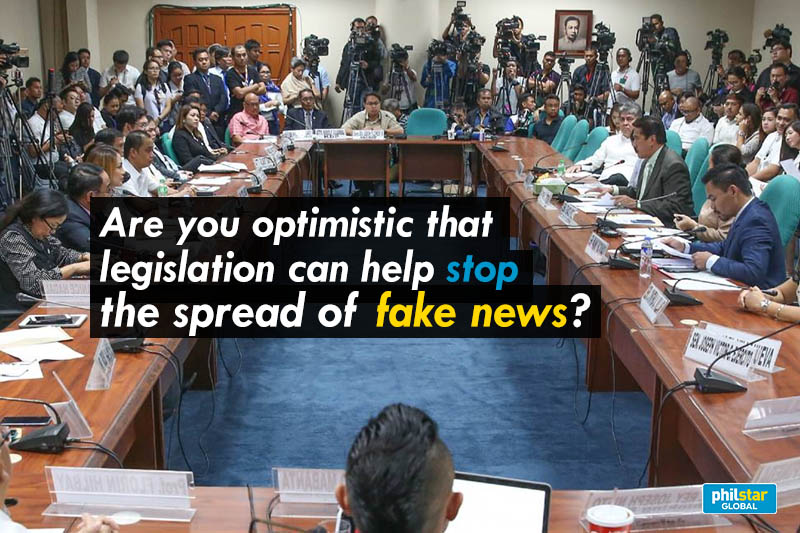 Are you optimistic that legislation can help stop the spread of fake 'news'?
