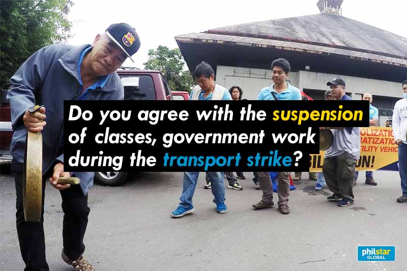 Do you agree with the suspension of classes, government work during the transport strike?