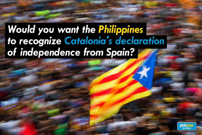 Would you want the Philippines to recognize Catalonia's declaration of independence?