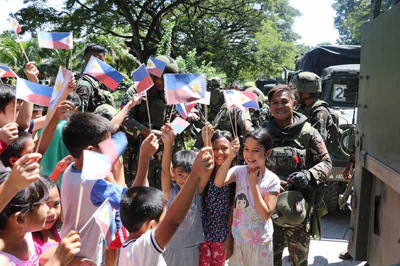 Marawi troops receive warm welcome in Maguindanao