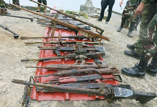 Maute guns recovered from Lake Lanao