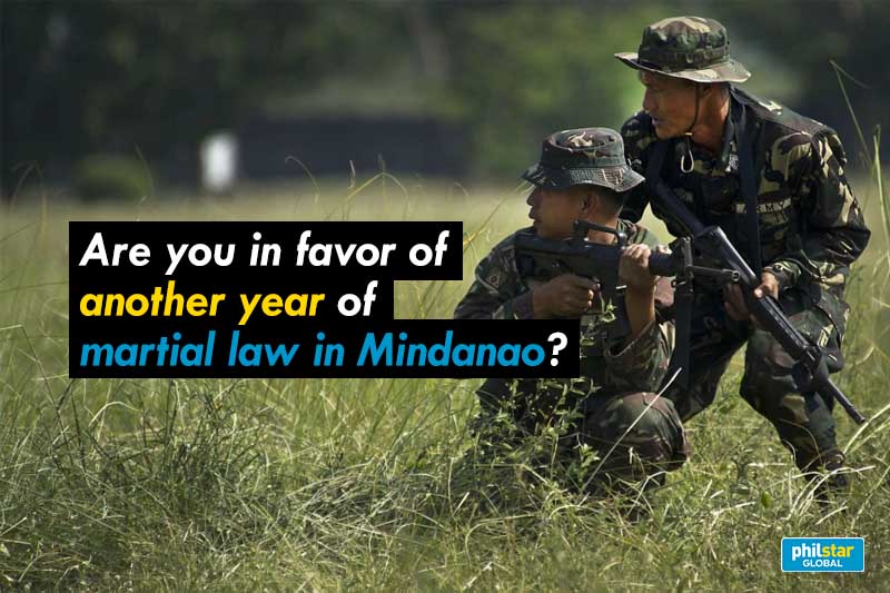 Are you in favor of another year of martial law in Mindanao?