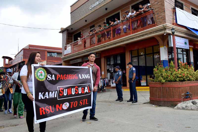 Hundreds gather to protest Small Town Lottery in Odiongan