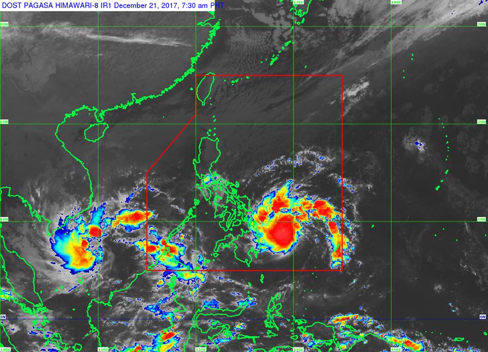 4 areas under Signal No. 2 as 'Vinta' moves closer to Mindanao