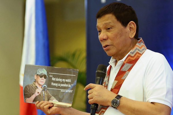 Duterte downplays China's naming of Benham features