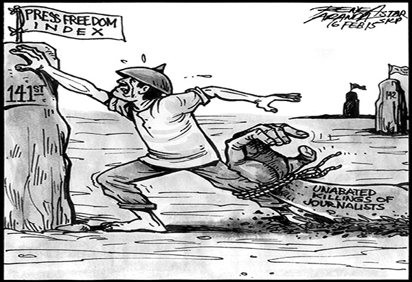 Image result for PRESS FREEDOM EDITORIAL CARTOON PINOY