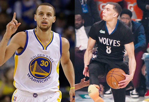 Curry rules from arc; LaVine slam king