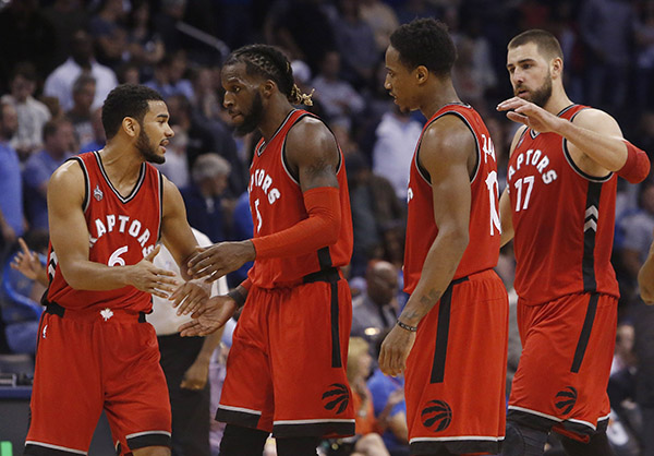 Raptors beat Thunder 103-98 to remain unbeaten