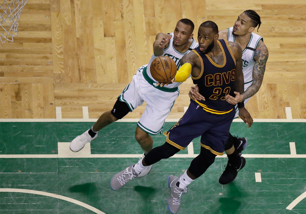 James, Love lead Cavs' offense in 117-104 Game 1 win over Celtics