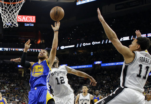 Curry's 36 points leads Warriors to sweep Spurs 129-115
