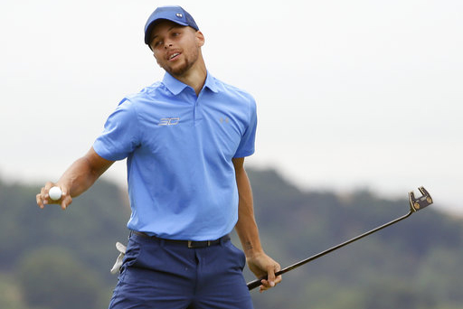 Stephen Curry heats up after slow start in pro golf debut 