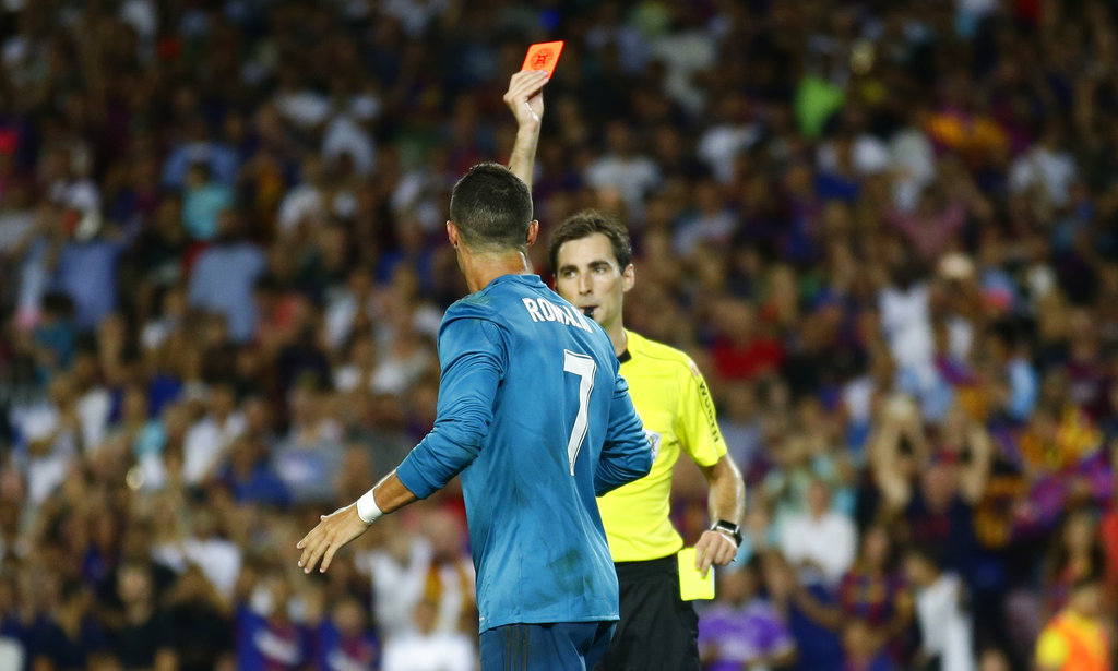 Cristiano Ronaldo banned for 5 games after pushing referee