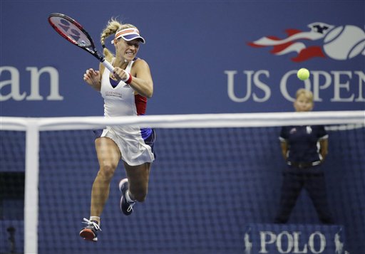 Kerber goes from champ to 1st-round loser at rainy US Open