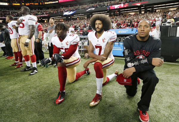 US VP Pence leaves as NFL players kneel during anthem