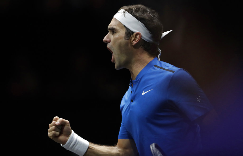 Federer beats Kyrgios as Europe wins 1st Laver Cup