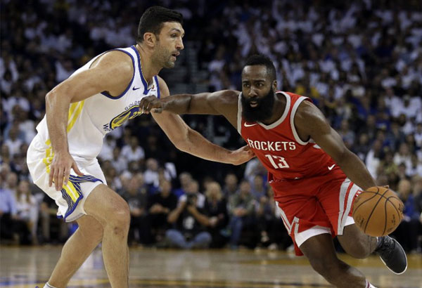 Rockets rally to spoil defending champ Warriors' return
