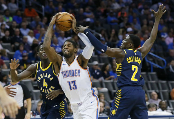 George held to 10 points vs former team; Thunder still beat Pacers