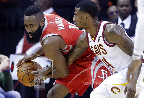 Harden posts triple-double as Rockets hold off Cavs