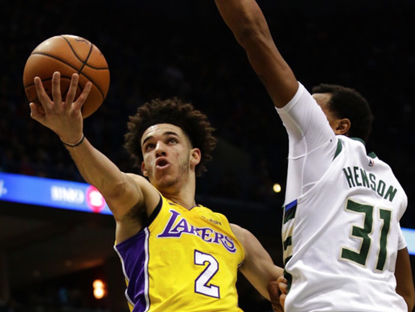 Ball youngest to have triple-double but Lakers fall to Bucks