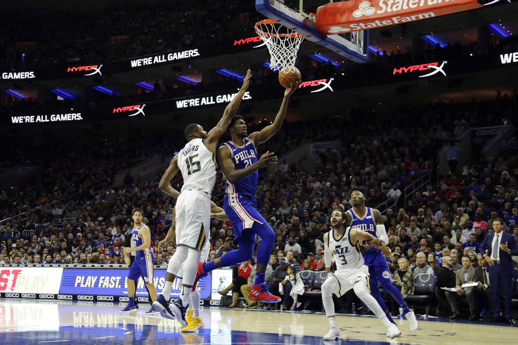 Fired-up Joel Embiid powers 76ers over Jazz 107-86