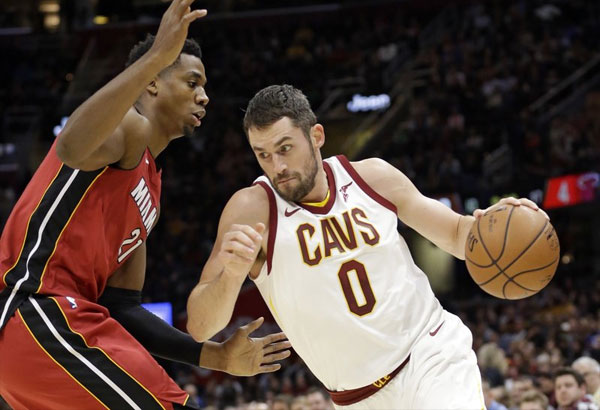 Love scores 38, LeBron ejected as Cavs beat Heat