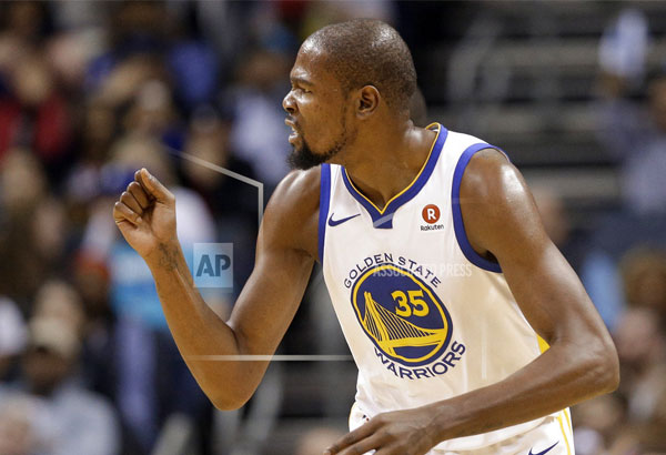 Durant posts triple-double as undermanned Warriors repel Hornets